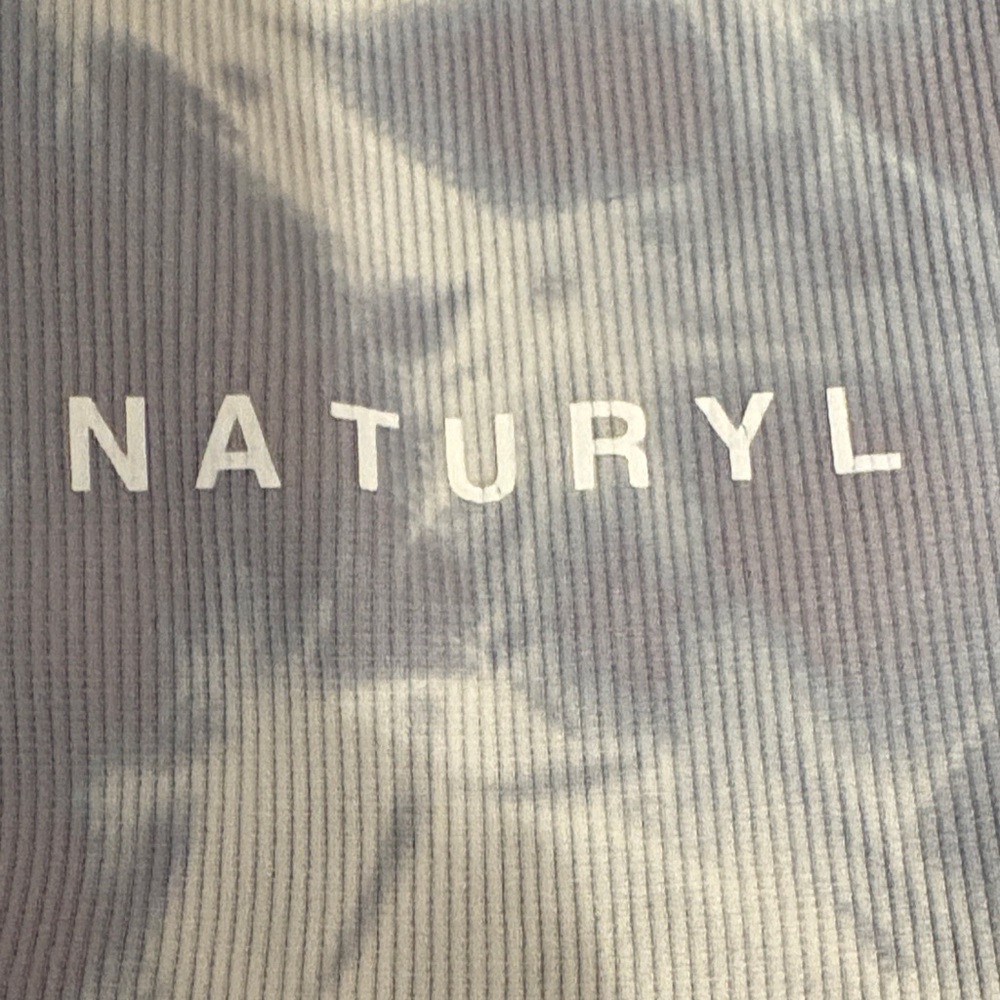 Naturyl Women's Gray and White Tie-Dye Bike Shorts - Picture 4 of 4